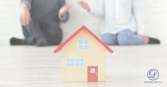 married couple arguing about property